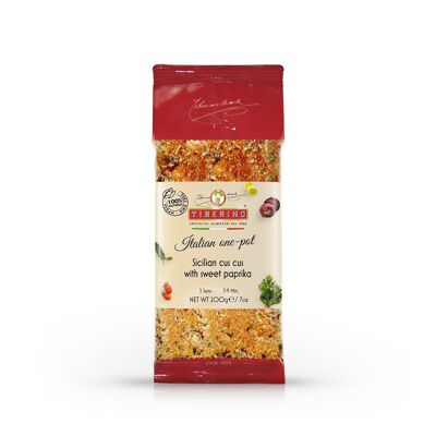 Cus Cus alla paprika dolce affumicata, cus cus italiano pronto da cuocere con condimento - 3 porzioni