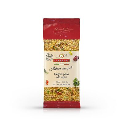 Fregola with broccoli & sundried tomato, ready-to-cook Sardinian bronze-cut pasta with seasoning - 3 servings