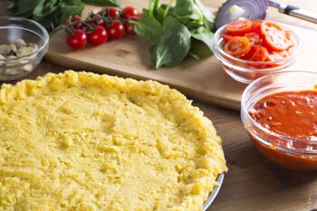 Polenta et herbes méditerranéennes, farine de maïs italienne prête à cuire avec assaisonnement - 3 portions 2