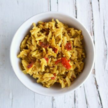 Riz Basmati au Curry & Raisins secs, riz prêt à cuire avec assaisonnement - 3 portions 3