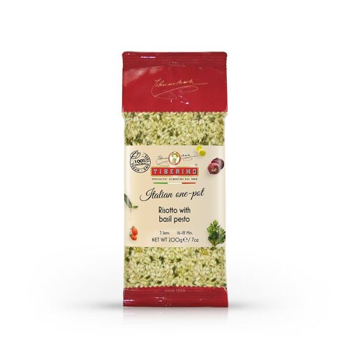 Risotto with Basil Pesto "Genovese", ready-to-cook Italian risotto with seasoning - 3 servings