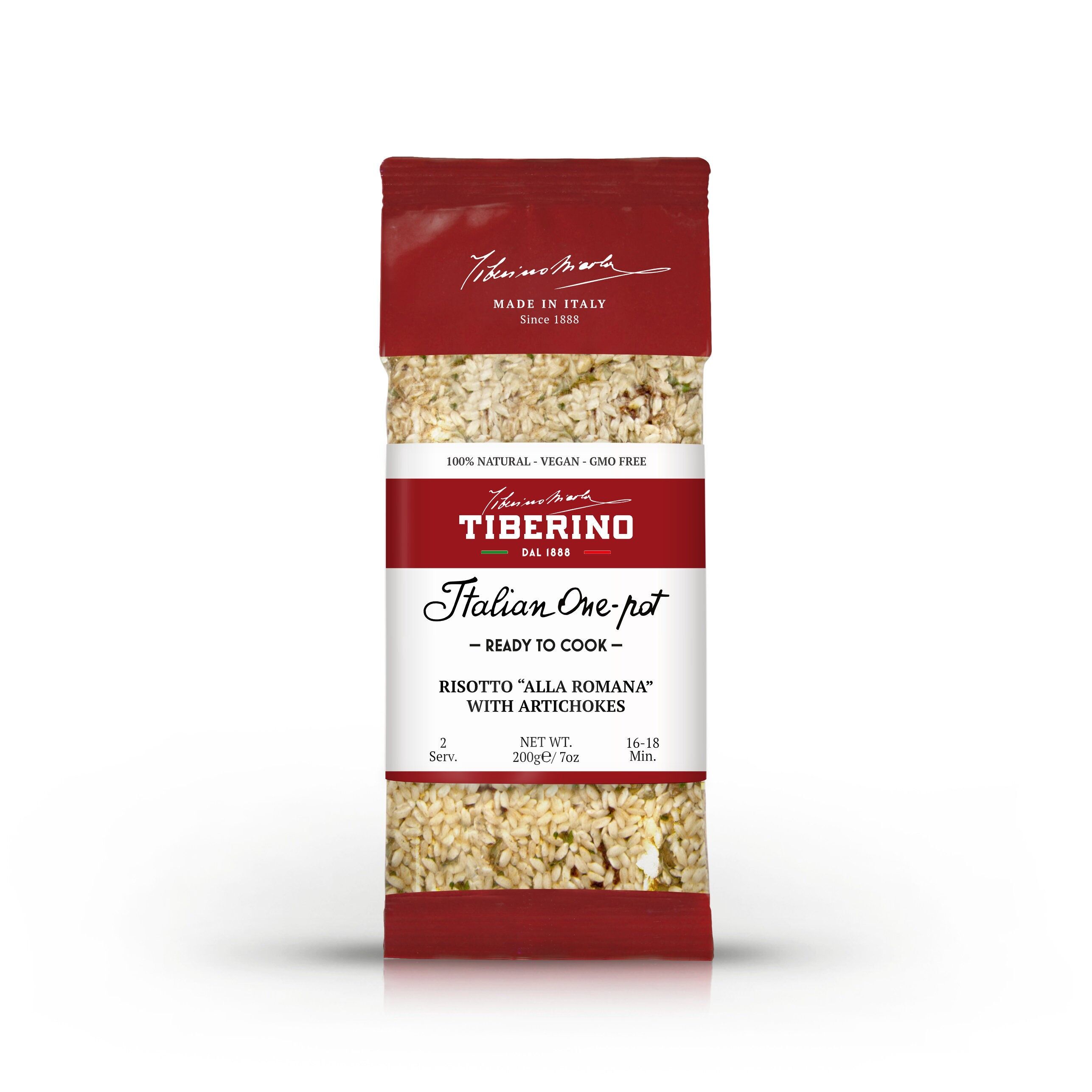 Risotto "Roma" ai Carciofi, risotto pronto all'italiana con condimento - 2 porzioni