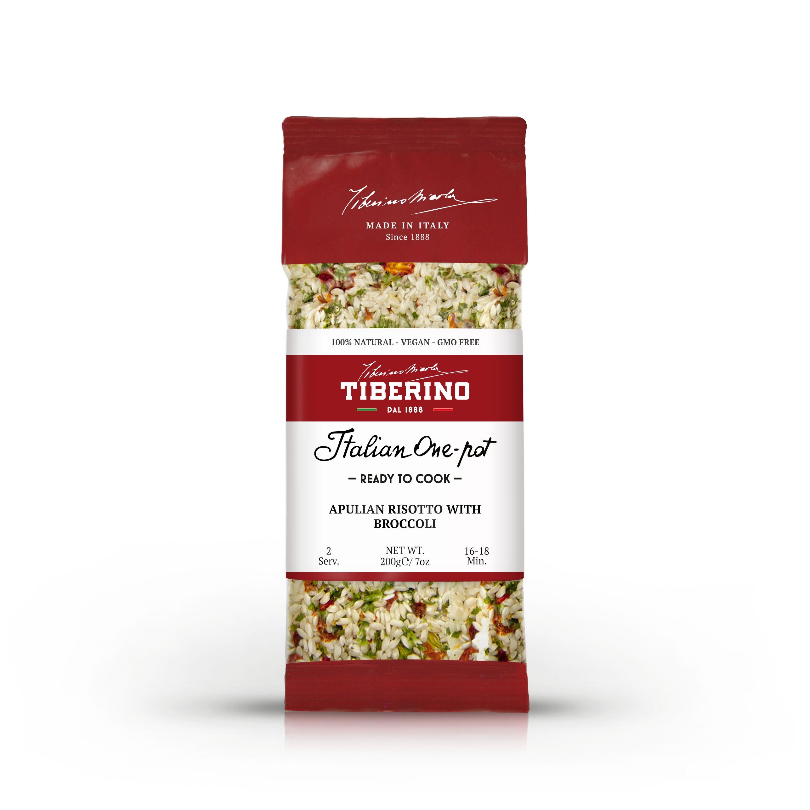 Risotto Con Broccoli E Pomodori Secchi, Risotto Italiano Pronto da Cuocere con Condimento – 2 Portionen