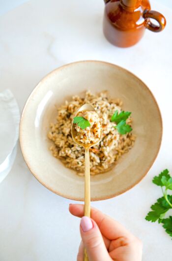 Risotto aux champignons Porcini & Olio al Tartufo Bianco, risotto italien bientôt de la cuisine avec condimento - 3 portions 4