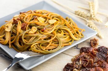 Spaghetti Aglio Piccante, Pasta Italiana Tranciata Al Bronzo Condimento Pronta Da Cuocere - 3 Porzioni 10