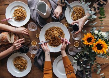 Spaghetti "Capri" avec Capperi sotto sale et Paprika dolce affumicata, Pâtes italiennes tranchées au Bronzo avec Condimento - 3 Porzioni 7