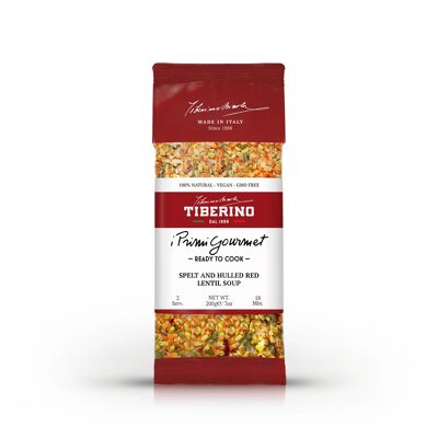 Zuppa Italiana di Lenticchie Rosse, zuppa italiana pronta da cuocere - 2 porciones