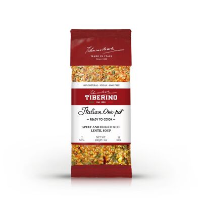 Zuppa Italiana di Lenticchie Rosse, zuppa Italiana Pronta Da Cuocere - 2 portions