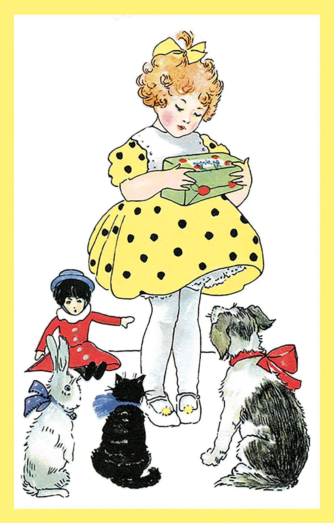 Cartolina vestito giallo