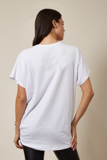 T-Shirt Sequin Star Blanc - Taille unique 3