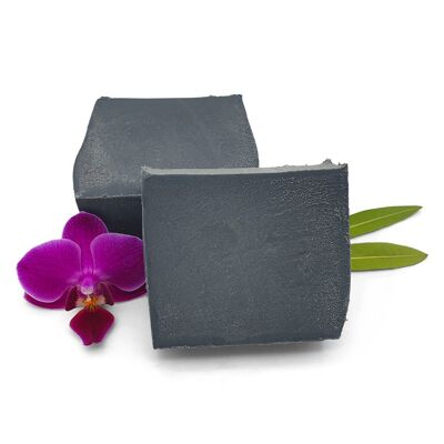 Activated charcoal brine soap - for blemished skin and acne - original size