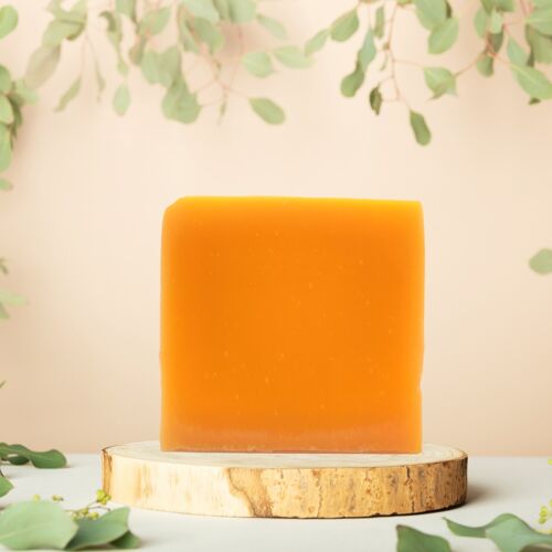 Ringelblumenhaarseife – vegan - trockenes, lockiges, strapaziertes Haar - Originalgröße