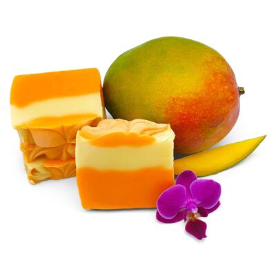 Mango-Kokos-Seife - vegan und palmölfrei - Originalgröße