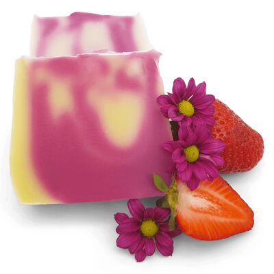 Strawberry champagne soap - vegan and palm oil free - original size