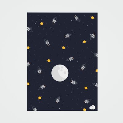 Papier d'emballage "Space Rocket"