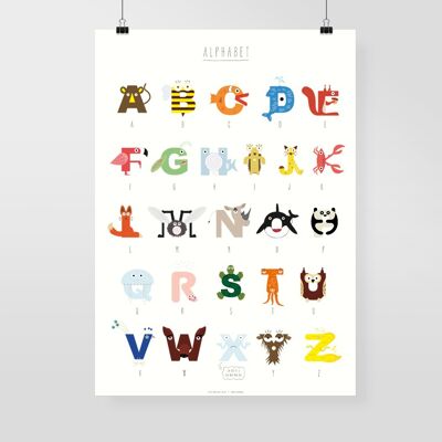 Lernposter ABC "Tieralphabet"