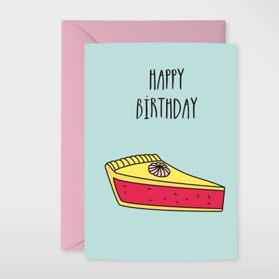 Tarjeta plegable "Pastel de cumpleaños"