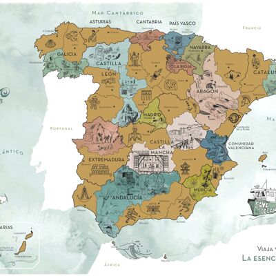 Mapa Rascable - La esencia de España