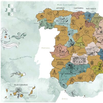 Mappa Rascable - L'essenza della Spagna