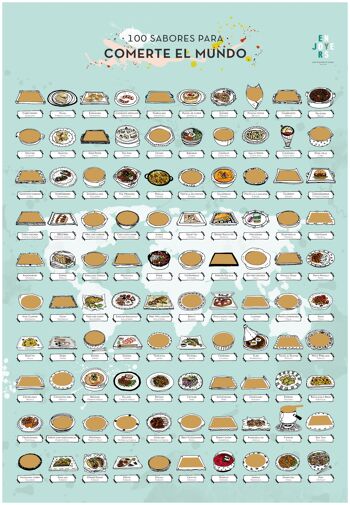 Scratch Board - 100 saveurs pour manger le monde. 1