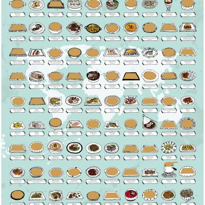 Scratch Board - 100 Geschmacksrichtungen, um die Welt zu essen.