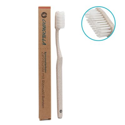 1st toothbrush | Wheat straw handle & castor oil bristles