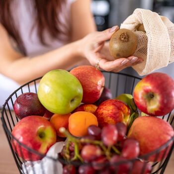 Sacs de fruits et légumes | 3 sacs à provisions INCL. 1 sac à pain XL 5