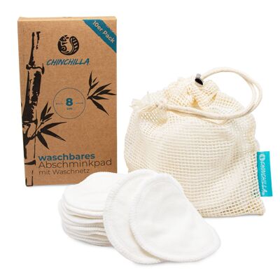 10 washable make-up removal pads | Bamboo INCL. Wash bag
