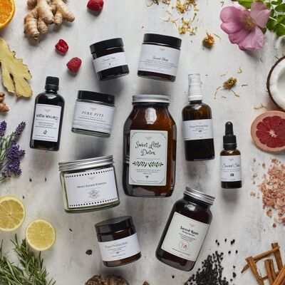 Get Completely Well..all of our Products in one Bundle - With Winter Wellness Elixir - With Bergamot Lemon & Basil scent Pure Protection