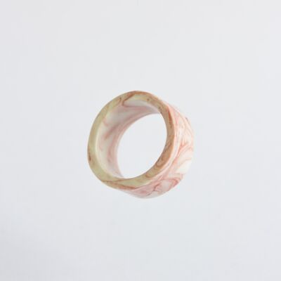 Bague MARBLE Ronde - ROSE / ROUGE