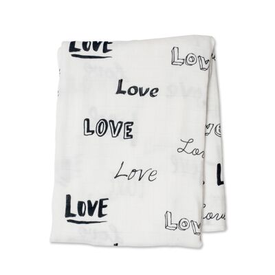 Bamboo swaddle - Love