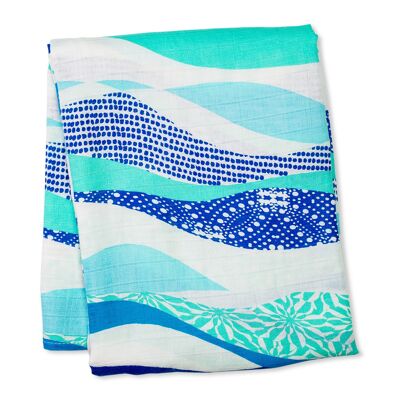 Bamboo swaddle - waves