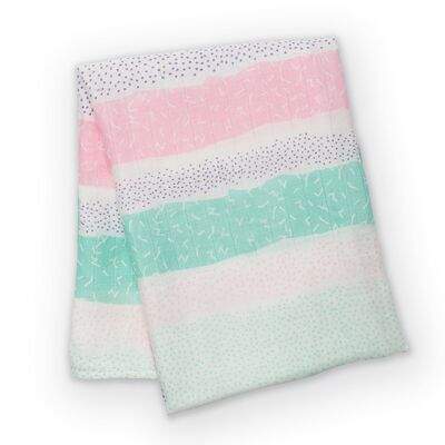 Bamboo swaddle - pink stripes