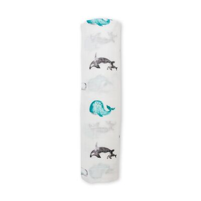 NEW Bamboo swaddle - Whales