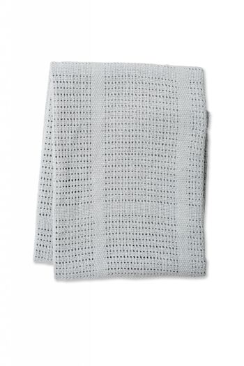 Couverture tricot grise 1