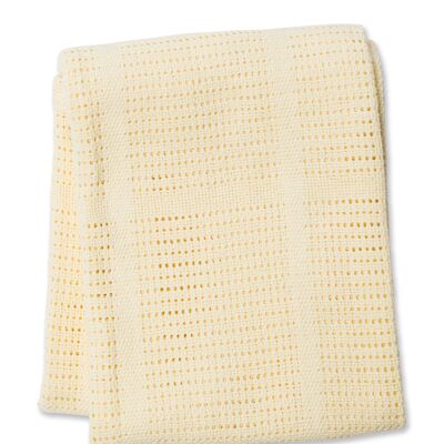 Yellow knit blanket
