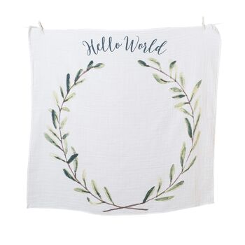 Lange en coton & cartes "Hello World" 3