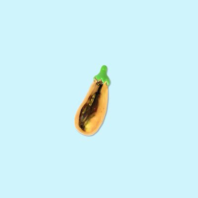 eggplant pin- gold