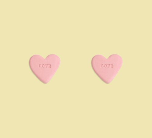 candy heart earrings - Pink | Love