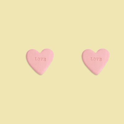 candy heart earrings - Pink | Love