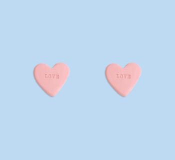 boucles d'oreilles coeur bonbon - Rose | Amour 3