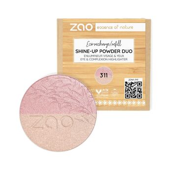 ZAO Refill Shine-up Powder duo 311 Pink & gold * organic & vegan 2