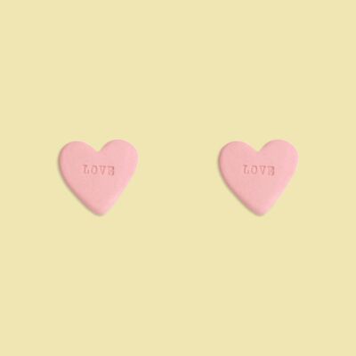 candy heart earrings - Yellow | Love