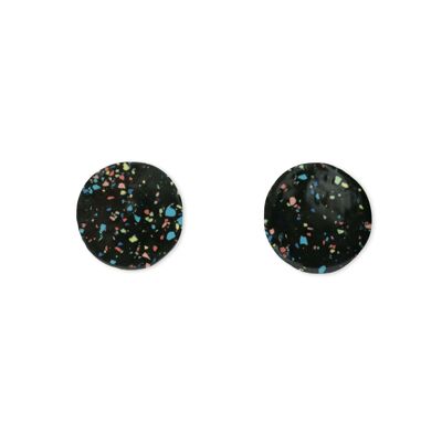 Speckle earrings small - Black