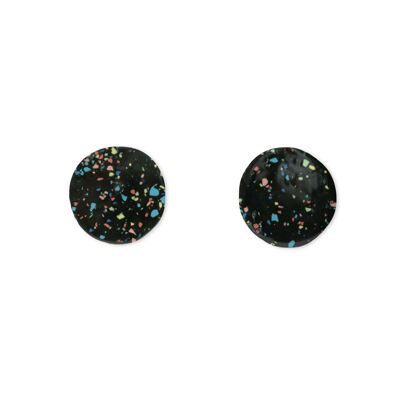 Boucles d'oreilles Speckle petites - Noir