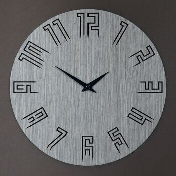 Horloge murale SPIKE - Horloge murale en bois de chêne gris clair 6