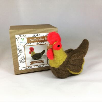Brown Chicken - Needle Felting Kit (Without Foam)