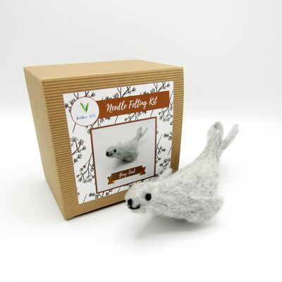 Grey Seal - Needle Felting Kit (Without Foam)