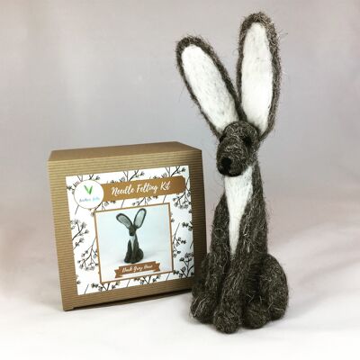 Grey Hare - Needle Felting Kit (Without Foam)