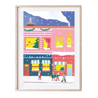 Christmas- A3 Decorative Poster, Christmas Shop Windows